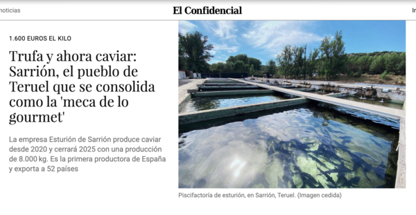 El Confidencial - piscifactoría de esturiones en Sarrión, Teruel